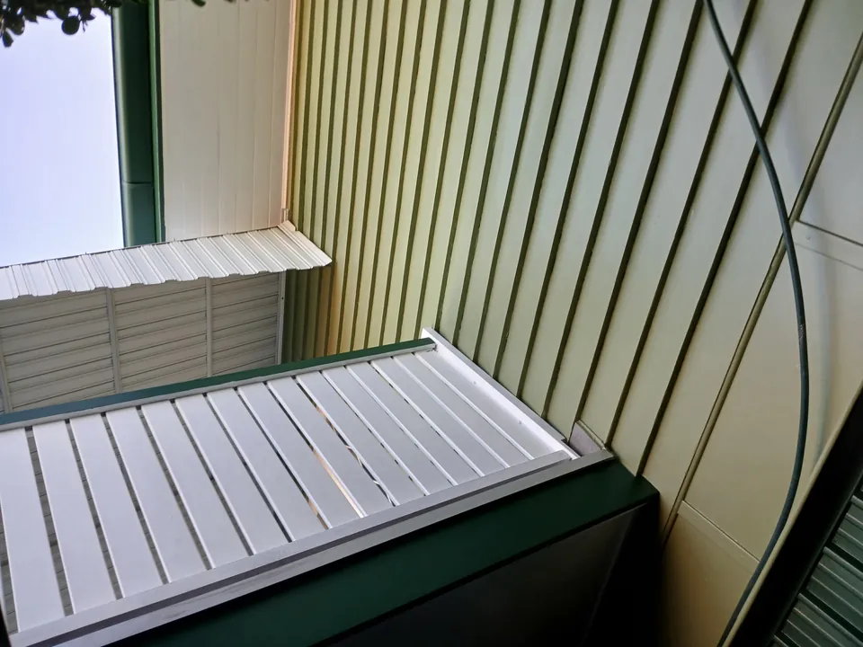 Awning and weatherboards