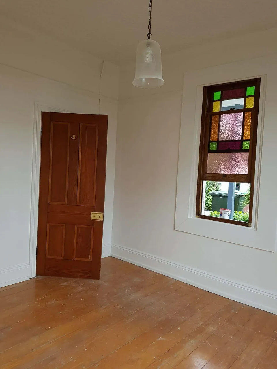 Interior repaint, leadlight window kept crisp